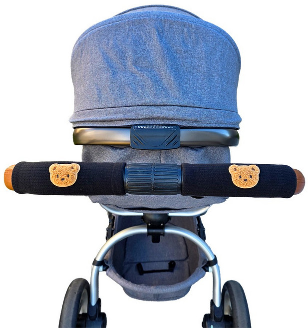 코코아돌 유모차 AIR 양면 손잡이 핸들커버, 1세트, 블랙2P(곰돌이)