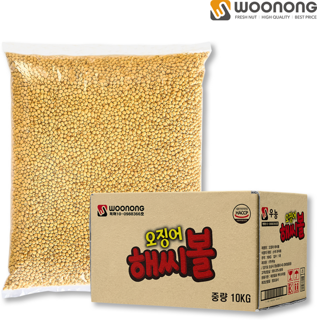 우농 오징어해씨볼 10kg 대용량 벌크 과자, 1개