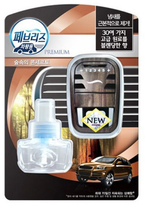 페브리즈 프리미엄 차량용 방향제 7ml 본품, 4개, 숲속의 콘체르토