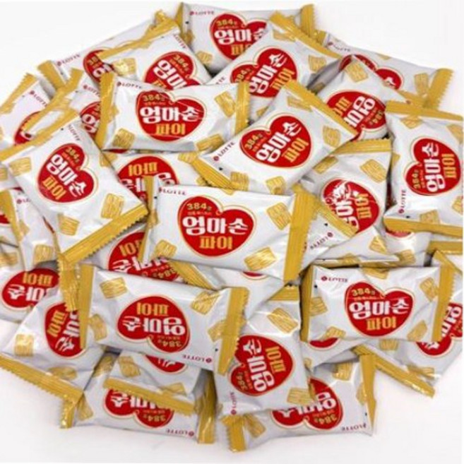 롯데웰푸드 엄마손 파이 개별포장 대용량 파이과자 50개, 1, 85g