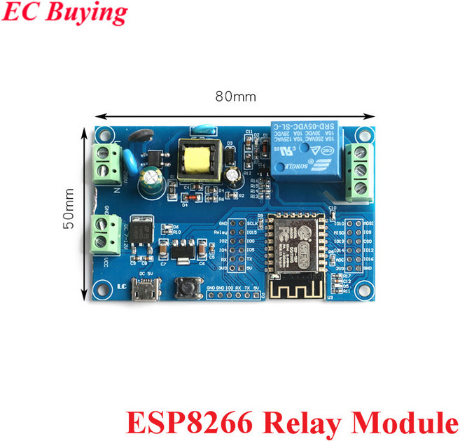ESP8266 WIFI 무선 릴레이 모듈 ESP-12F AC 220V DC 5V 12V 전원 공급 장치 ESP 12F 개발 보드 원격 제어, 01 Relay Module