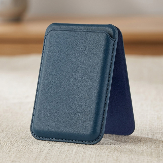 플레온 2in1 맥세이프 카드지갑 휴대폰 거치대, 네이비, 1개