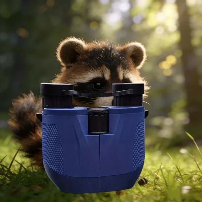 망원경 고성능 쌍안경 휴대용 렌즈 야간 잠만경 천체 미니 10x25 HD 쌍안경 선명한 시야로 컴팩트하고 가, 02 파란색