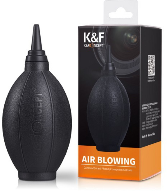 K&F CONCEPT 카메라 공기 송풍기 DLSR 렌즈 및 필터용 투명 청소 센서 스크린 LCD, 1개