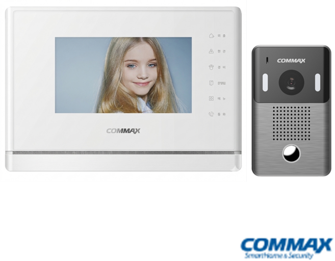 코맥스 아날로그 비디오폰 CAV-70Y(화이트) 아파트 주택 빌라 교체 설치 현관초인종 포함, 방문설치  A지역