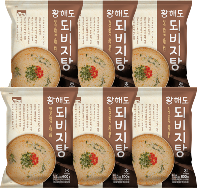 고향식품 옛맛 황해도 되비지탕 600g 5+1 묶음, 3.6kg, 1세트