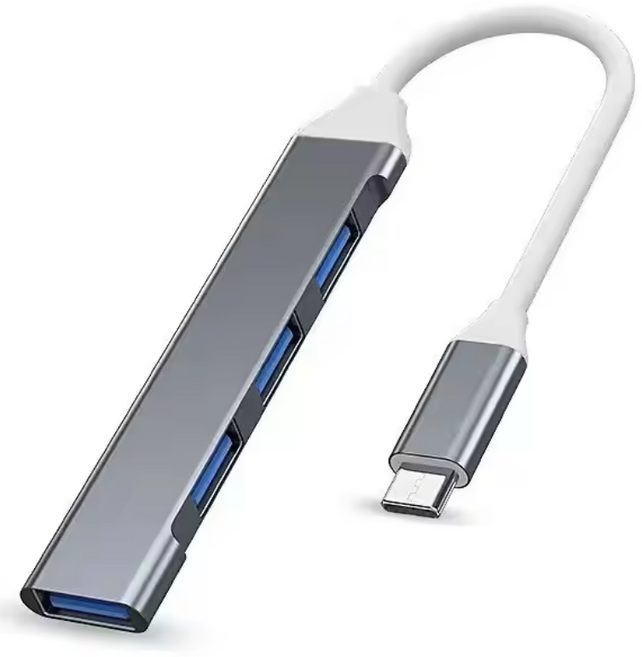 USB C 허브 타입 스플리터 썬더볼트 3 도킹 스테이션 노트북 어댑터 맥북 에어 M1 아이패드 프로 100M RJ45 HDMI SD/TF 지원, 1개, [07] Grey typec 4 in 1