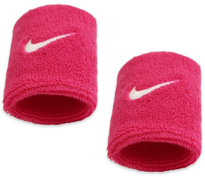 나이키 스우시 클래식 손목밴드, 비비드핑크, 2개