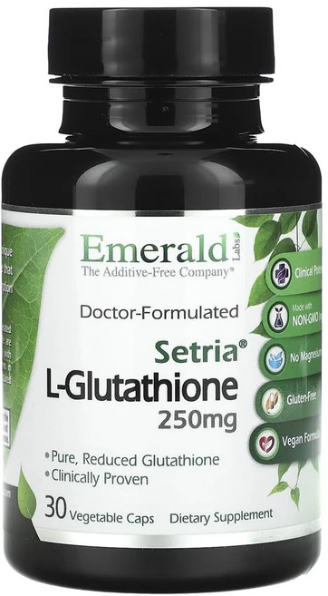 Emerald Laboratories Setria L-Glutathione 250 mg 30 Vegetable Caps, 1개, 30정 - 쿠팡