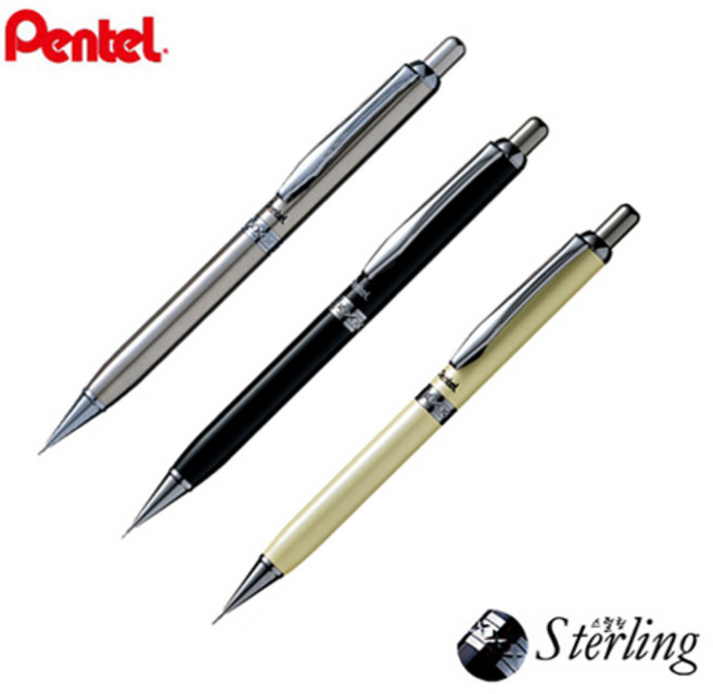 Pentel Sterling 펜텔 스털링 샤프 유성볼펜 겔볼펜 / 졸업선물 입학선물, 겔 볼펜-블랙