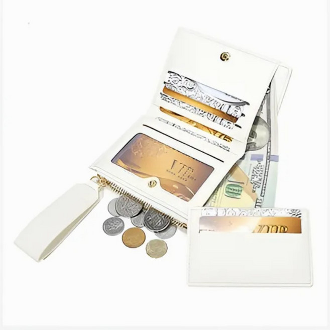 비브랜드 여성 심플 지퍼 멀티 지폐 동전 카드 반지갑