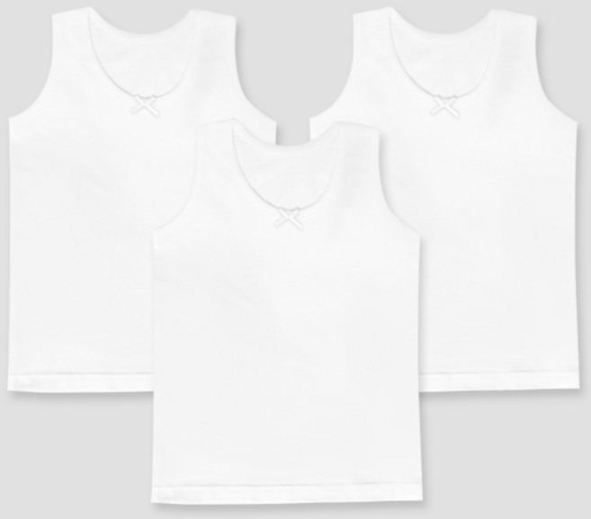 멜리스 CM화이트 여아용 런닝3종세트 코튼모달스판 유아동 주니어 속옷