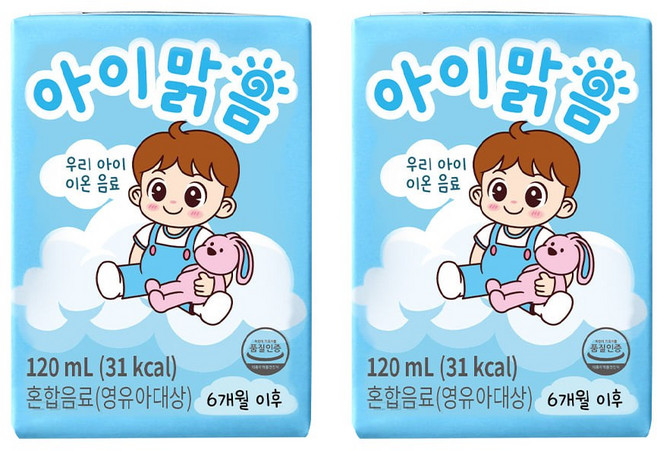 일화 아이맑음 우리아이 이온음료, 120ml, 24개