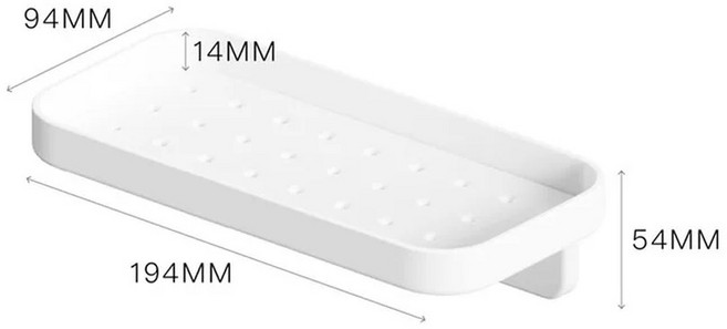 욕실 배수 보관함 작은 흰색 액세서리 펀치없는 벽걸이 형 선반 세척 용품, 02 2, 1개