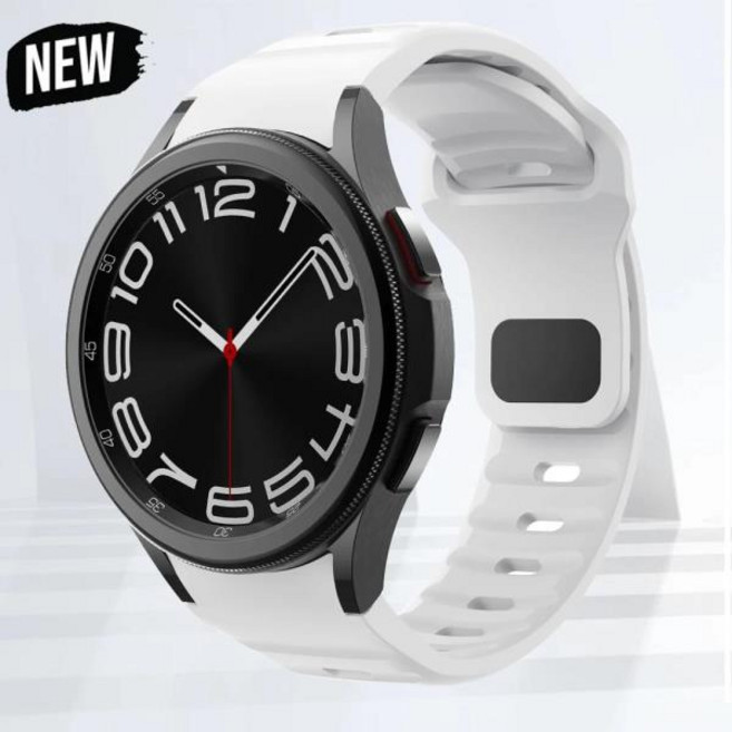 삼성 갤럭시 워치 6 클래식용 실리콘 스트랩 시계줄 5 프로 44mm 밴드, 12 WHITE, 09 galaxy watch 5 44mm, 01 CHINA