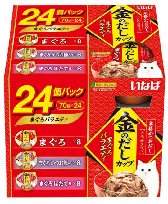 이나바 금빛육수 캔 24P 고양이간식, IMC-505 참치 버라이어티, 24개