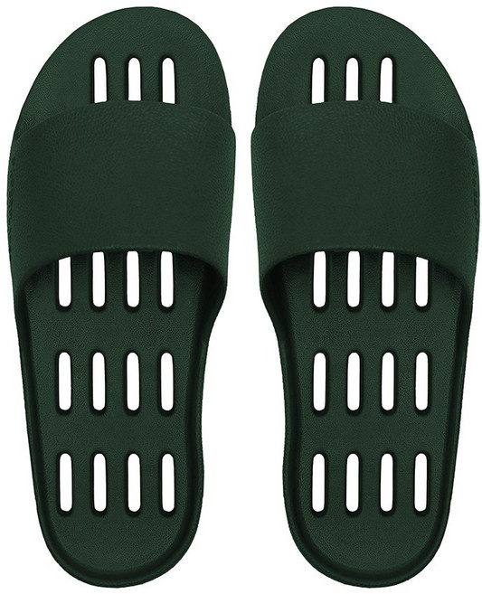 페이퍼플레인 논슬립 경량 발등낮은 실내화 베란다슬리퍼 빅사이즈 욕실화 PP1570-1, 1세트, 다크그린
