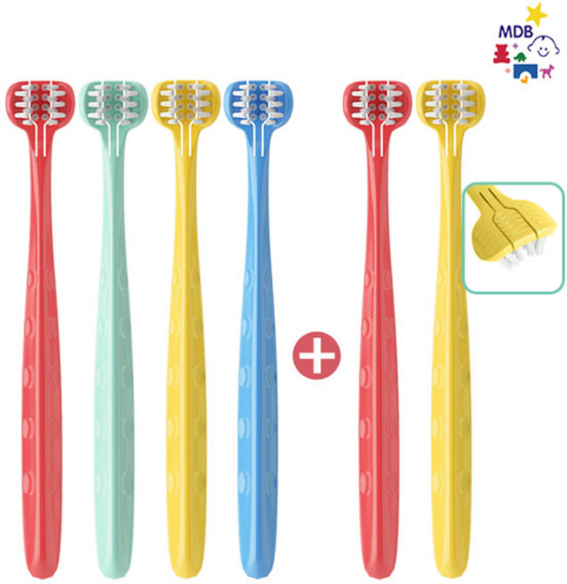 (무료배송) MDB 3D 어린이 칫솔 (4개+2개)