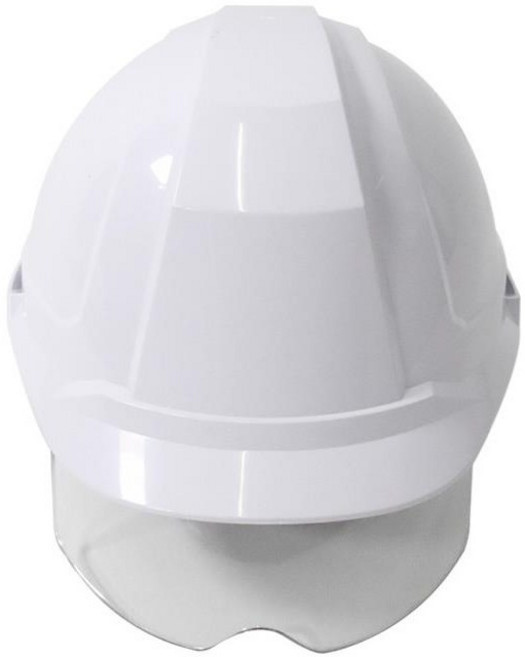 프로6 고글 투명 보안경 내장 안전모 작업모 KCS 안전인증필, 백색, 1개