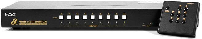 넥스트유 4K HDMI 영상리피터 8포트 KVM 리모컨 스위치, NEXT-7018KVM-KP, 1개