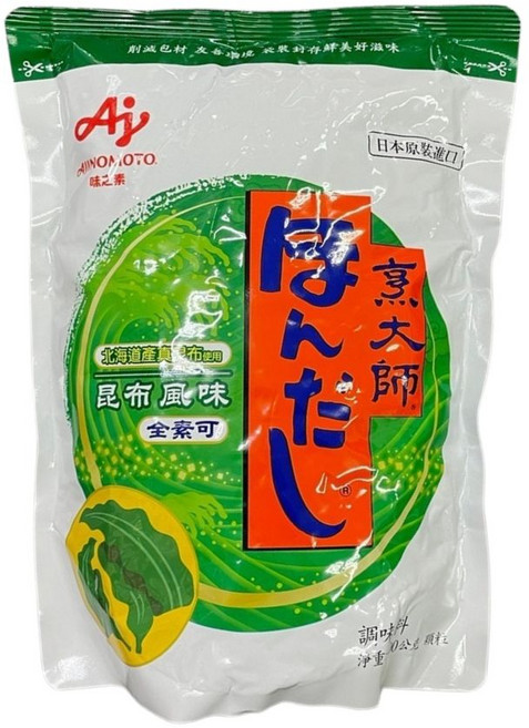 味之素 烹大師 昆布風味調味料 北海道產昆布 全素可用, 1包, 500g
