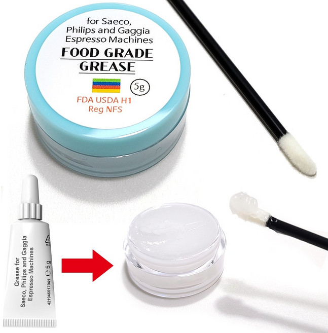필립스 커피머신 오링 3종 구리스 식용등급 테프론 윤활제 교체 부품 국산 실리콘링 호환 EP 1200 2200 3200 5400 라떼고 셀프 수리 청소 브러쉬, 1세트, 구리스+붓