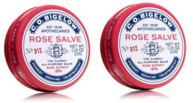 코비글로우 C.O. Bigelow 다목적 밤 클래식 로즈 살브 립밤 226.8g 틴 2개, 22g