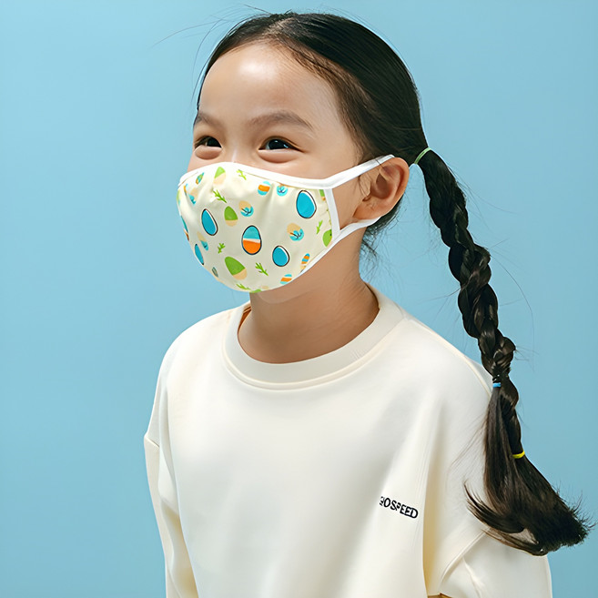 별과모래 3D 입체마스크 국산 순면 100% 겨울용 방한대 신생아 영아용, 에그마요, 1개, 1개입