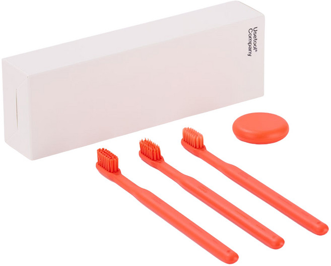 유즈툴 투스브러쉬 칫솔 스타터세트 오렌지, 1개, 1세트