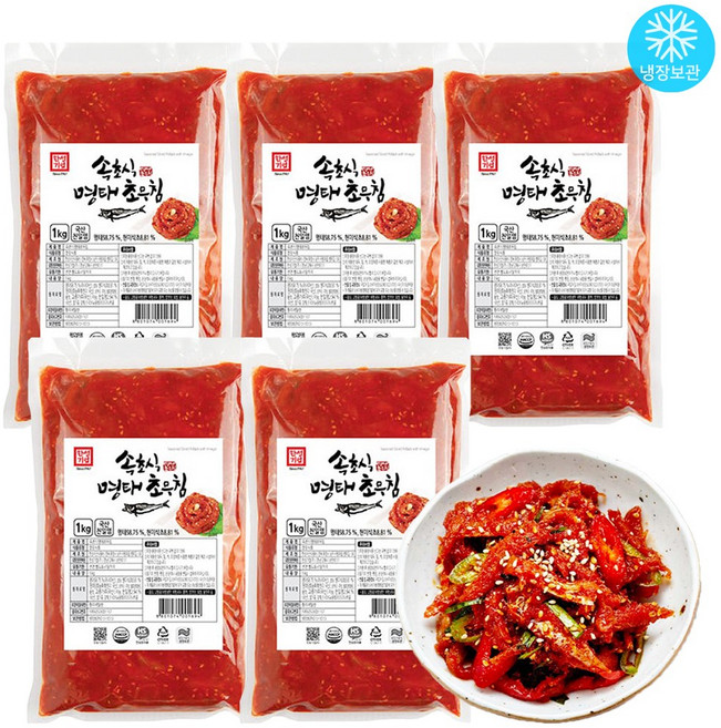 한성 속초식 명태 초무침 (회무침), 1kg, 5개