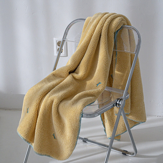 리본 극세사 담요