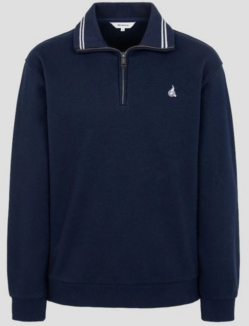 빈폴 남자 긴팔 티셔츠 슬림핏 칼라넥 스웨트 셔츠 - 네이비(BC5141C11R)