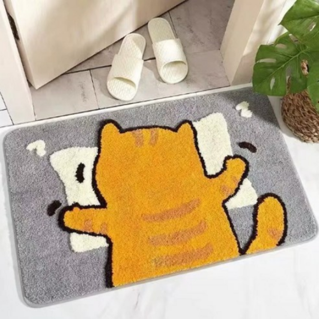 민아루 포근한 욕실발판, 멍한고양이