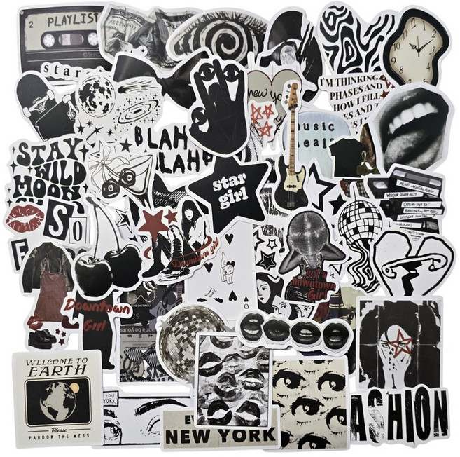 포트렘 캐리어스티커 노트북스티커 꾸미기, 12_블랙