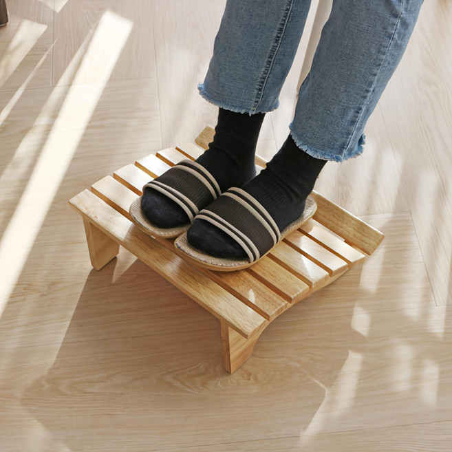 에코상사 모던우드 원목 커브 발받침대, 내츄럴