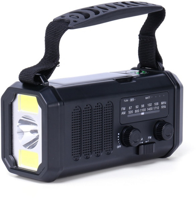 (에서 선박 us) SOS 보조베터리 FM 라디오 블루투스 AM WB NOAA 수동 크랭크 태양 전원 비상 스테레오 수신, [04] Black 10000mah