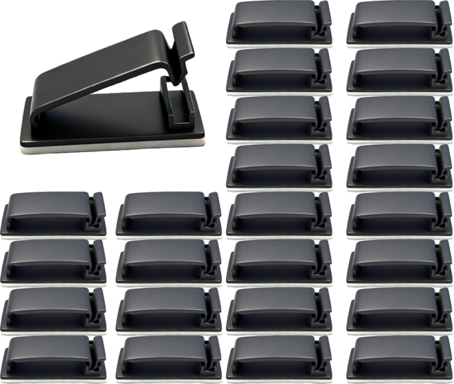 캔모어 케이블 와이드 전선 선 정리 고정 클립, 25개, 검정(5홀)