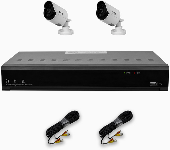 화인츠 500만화소 CCTV 자가설치 4채널 실내 실외 무인 감시카메라 방범용 매장용 농막 케이블20m 2TB HDD포함 XRT4104, 실외2, 1개