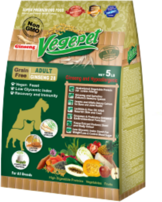 VegePet 維吉 VP專業級成犬無穀素狗食 人參配方, 450g, 1個, no this value
