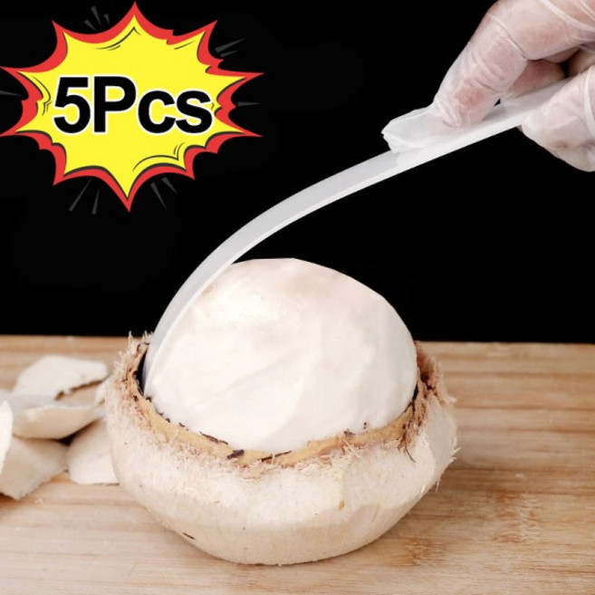 5Pcs 코코넛 고기 제거 소프트 나이프 플라스틱 도구 오프너 편리한 내구성 긴 핸들 주방 가제트, 01 1pcs, 1개