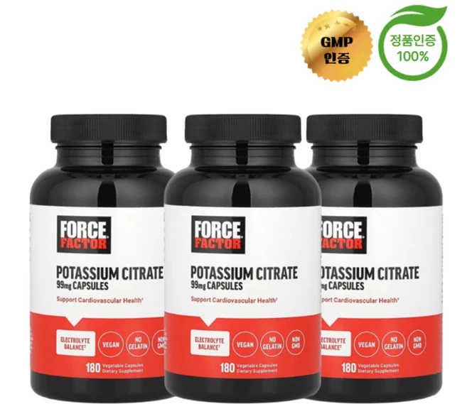 2+1 포스 팩터 구연산칼륨 99mg 베지 캡슐 180정, 3개 - 쿠팡