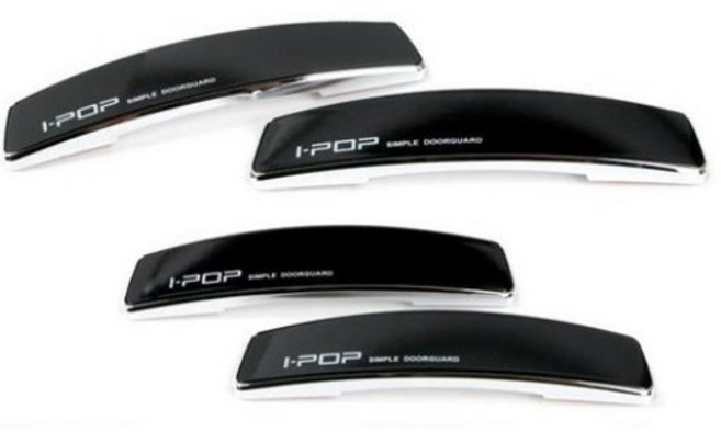 카렉스 아이팝 심플 도어가드 3컬러 (블랙 실버 화이트) 문콕방지, 블랙, 1개