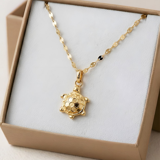 에바주얼리 부귀 영화 장수 14k 거북이 목걸이