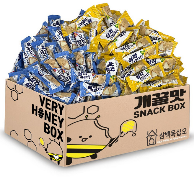 삼각크런치스틱 바나나맛+ 우유맛 반반세트 100개세트 대용량 과자, 1