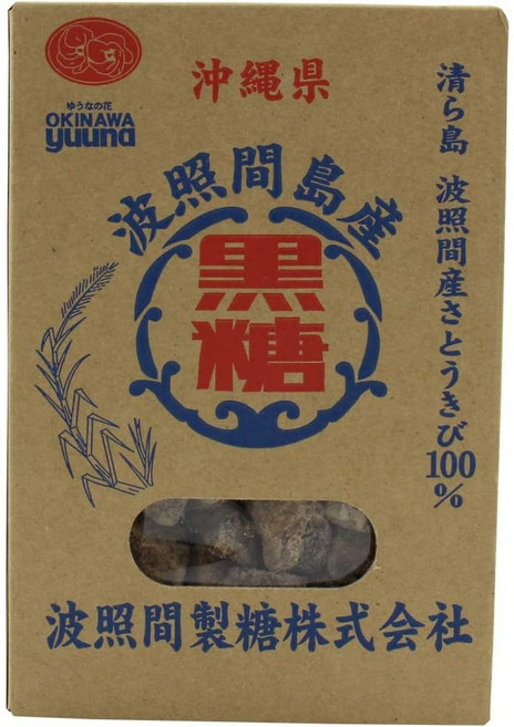 일본 오키나와 유우나 전통방식 제조 100% 사탕수수당 흑당, 2개, 250g