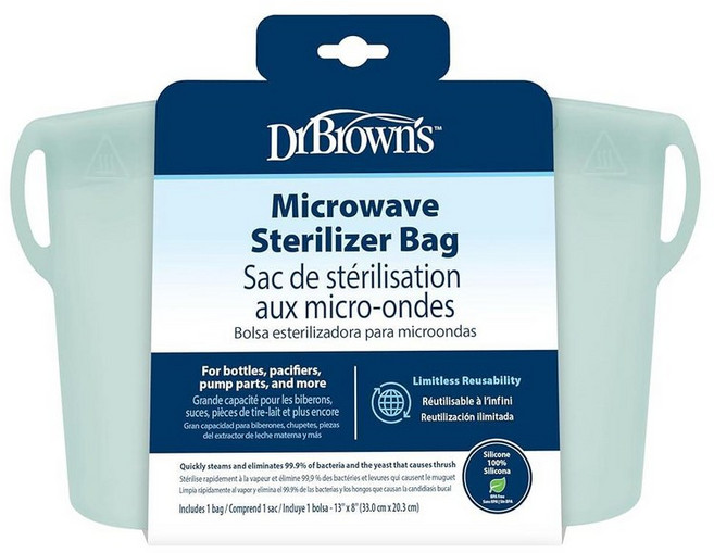 닥터브라운 전자레인지 젖병 소독기 실리콘팩, Sterilizer Bag