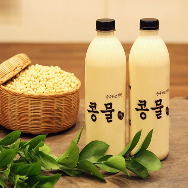 [순진식품] 순수하고 진한 백태 콩물 (국내산 콩 100%), 2개, 500ml