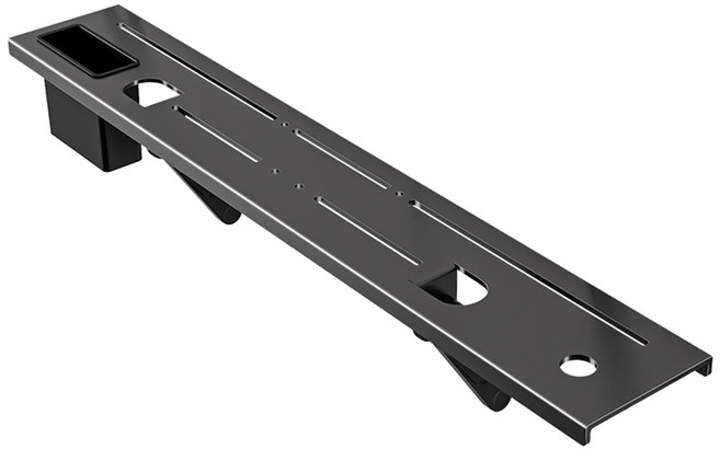 티비 셋탑박스 선반 접이식 모니터 상단 수납 정리대 무타공 브라켓, 1개, 블랙