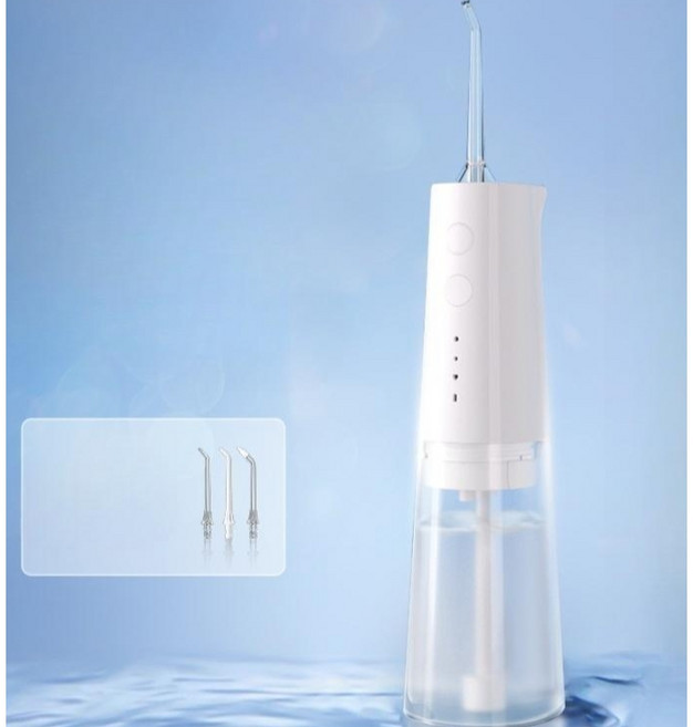 잇몸마사지 구강세정기 가정용 휴대용 부드러운 치아세정, 화이트 240ml 3단기어