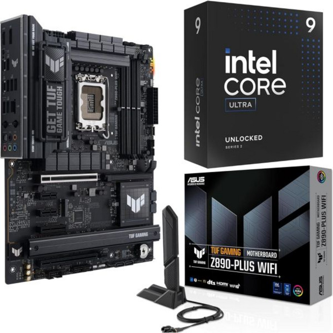 마이크로 센터 CPU 마더보드 콤보 울트라 9 285K 24코어 LGA 1851 데스크톱 프로세서 번들 터프 게이밍 Z890플러스 WiFi 포함